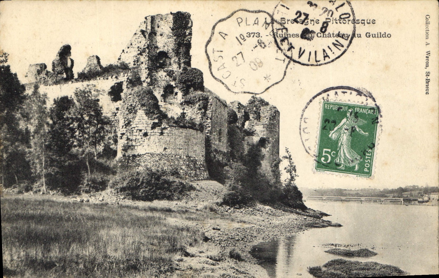Ruines du Château au Guildo — Bretagne Pittoresque — Éditeur La Bretagne Pittoresque, n°373