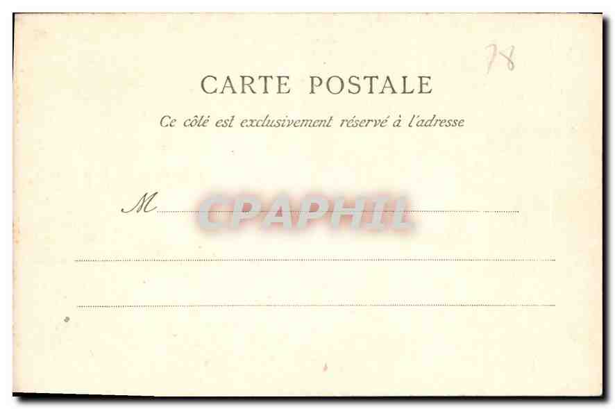 CPA Versailles Le Palais Facade cote de la Terrasse  — Verso