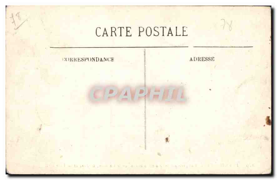 CPA Versailles Vue genrale a vol d'oiseau sur le Chateau le Parc et la Ville  — Verso