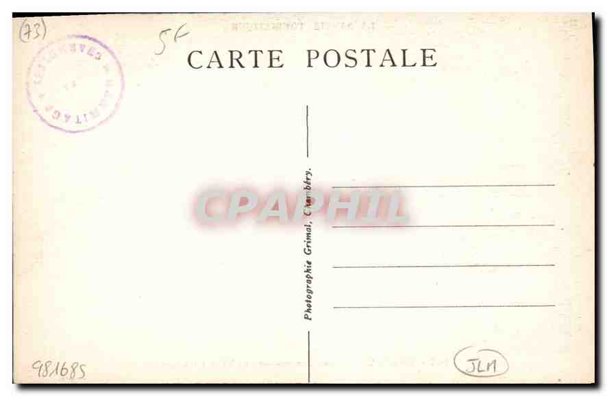 CPA Chambery Les Charmettes La Salle a manger  — Rückseite