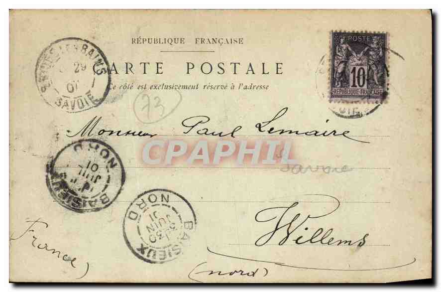 CPA Brides les Bains et Glaciers de la Vanoise  — Rückseite