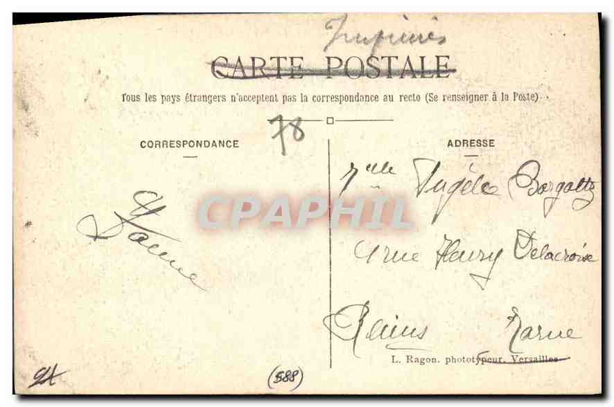 CPA Versailles Le Panorama  — Verso