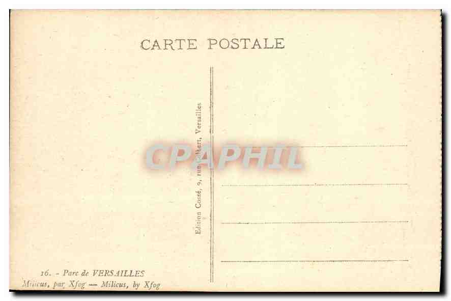 CPA Parc de Versailles  — Rückseite