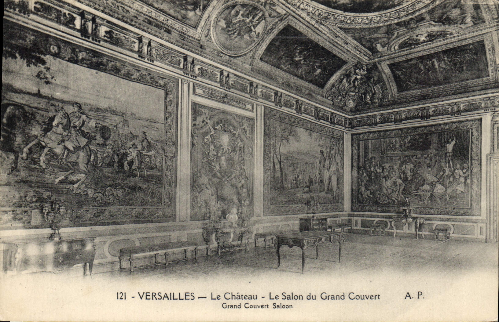 CPA Versailles Le Chateau Le Salon du Grand Couvert 