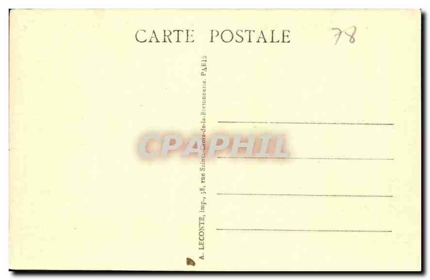 CPA Versailles Le Chateau Facade du Palais  — Rückseite