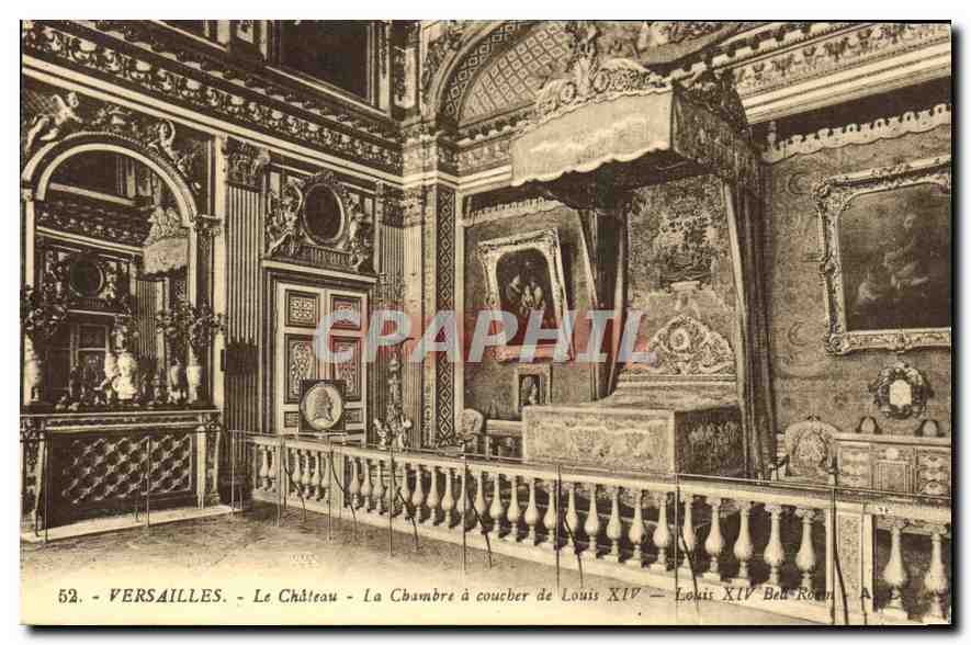 CPA Versailles Le Chateau La Chambre a coucher de Louis XIV 