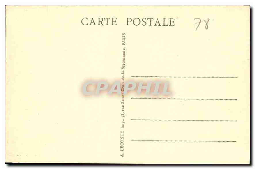 CPA Versailles Le Chateau La Chambre a coucher de Louis XIV  — Verso