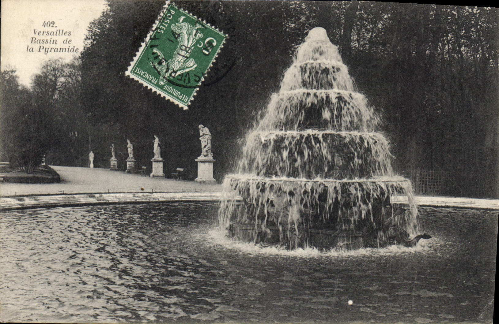 CPA Versailles Bassin de la Pyramide 