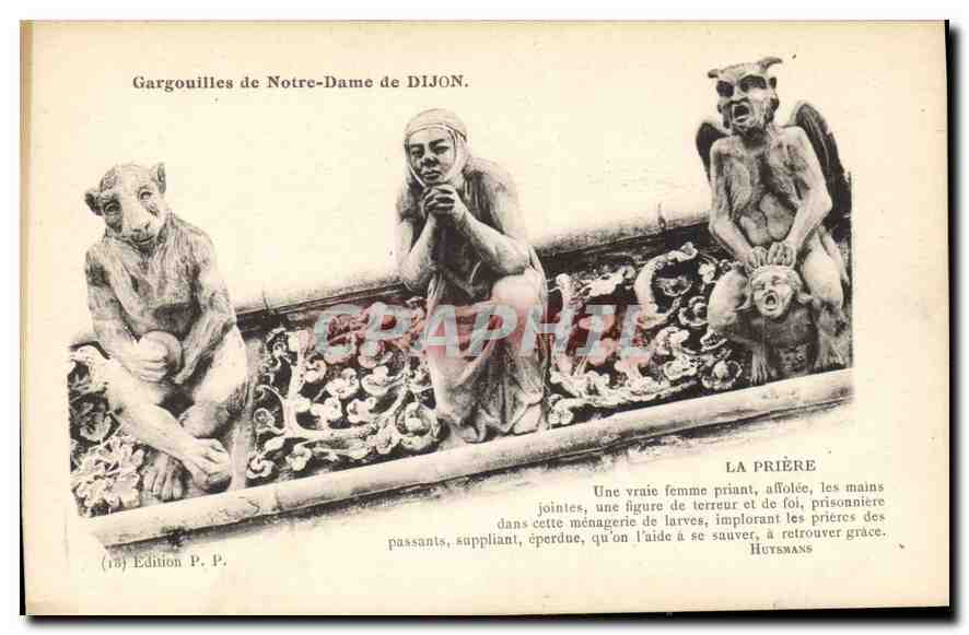 CPA Gargouilles de Notre Dame de Dijon Diable