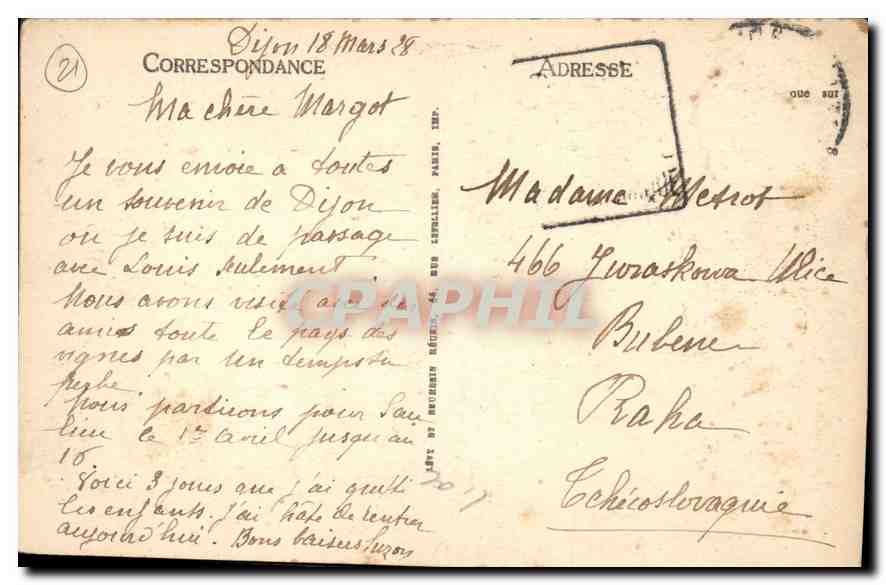 CPA Dijon Le Musee La Salle des Gardes  — Rückseite