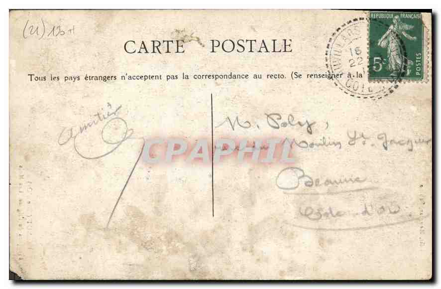 CPA Bagnot Cote d'Or Fresques de l'Eglise Les Mois  — Rückseite