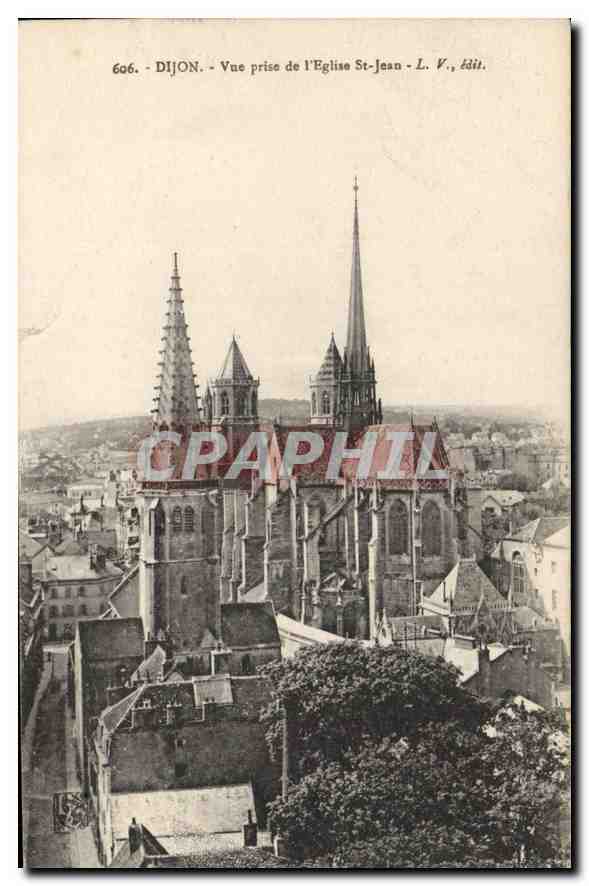 CPA Dijon Vue prise de l'Eglise St Jean 