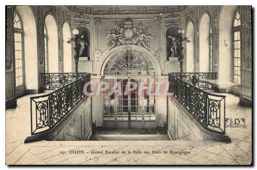 CPA Dijon Grand Escalier de la Salle des Etats de Bourgogne 