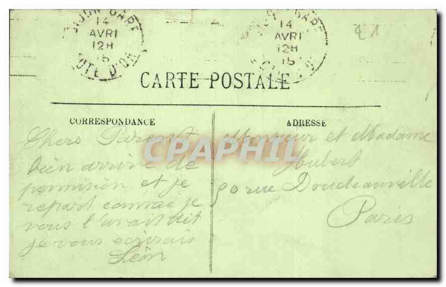 CPA Dijon L'Ancienne Eglise Sainte Anne  — Rückseite