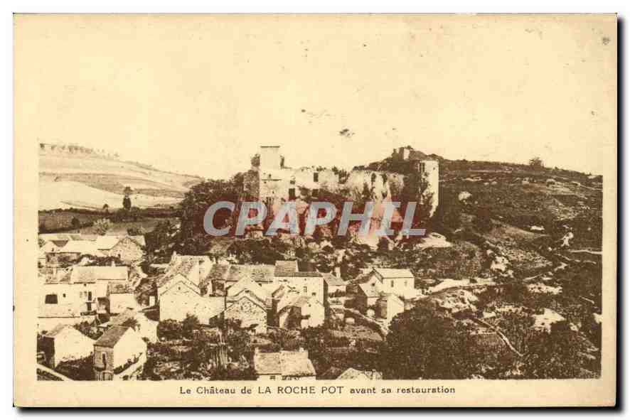 CPA Le Chateau de la Roche Pot avant sa restauration 
