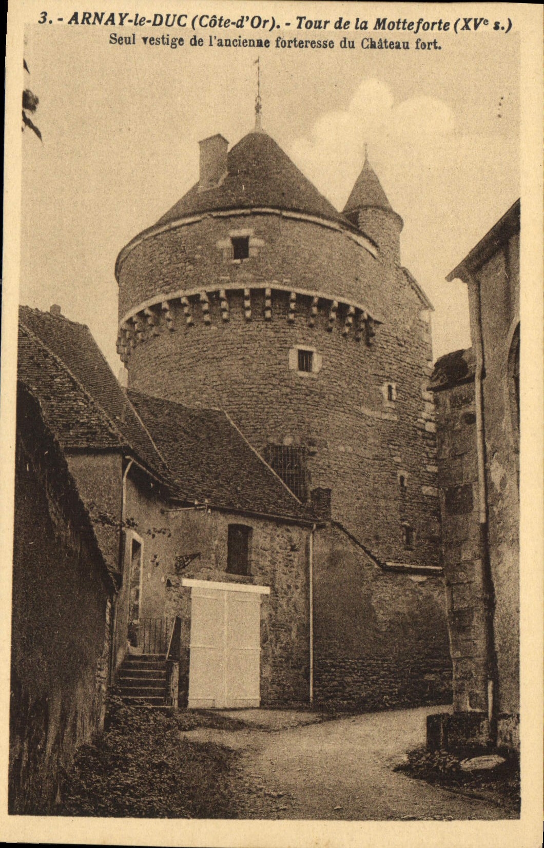 CPA Arnay le Duc Cote d'Or Tour de la Motteforte 