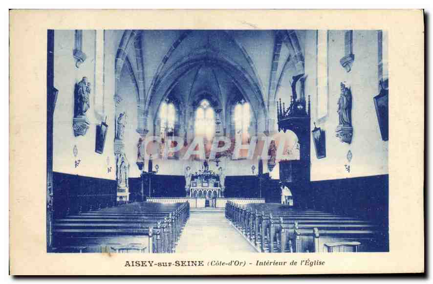 Aisey-sur-Seine (Côte-d'Or) — Intérieur de l'Église — Édition 'Artistic', Paris