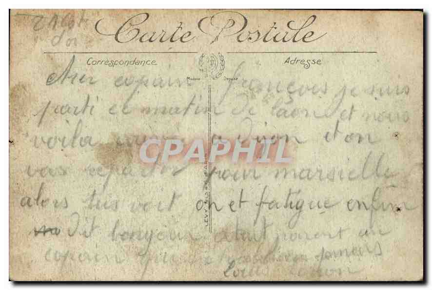 CPA Dijon La Place Darcy  — Rückseite