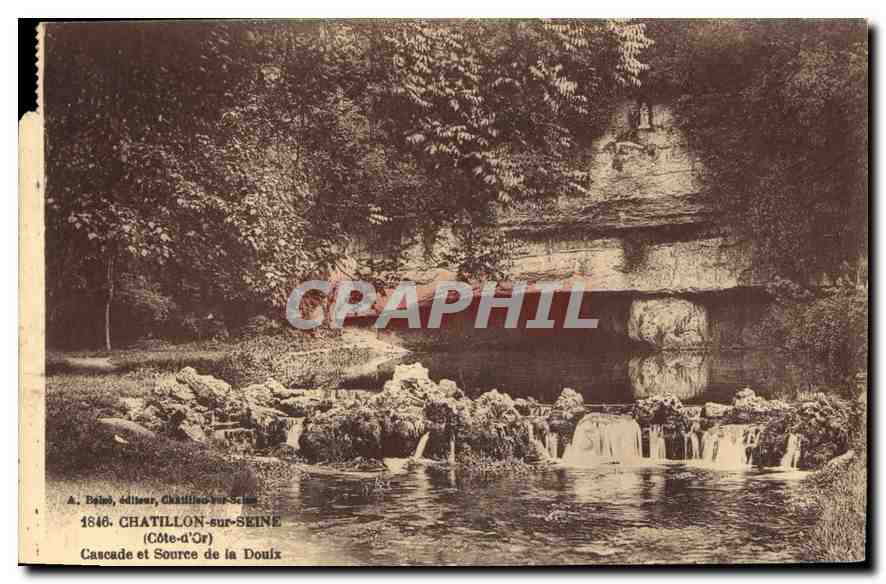 CPA Chatillon sur Seine Cote d'Or Cascade et Source de la Douix 