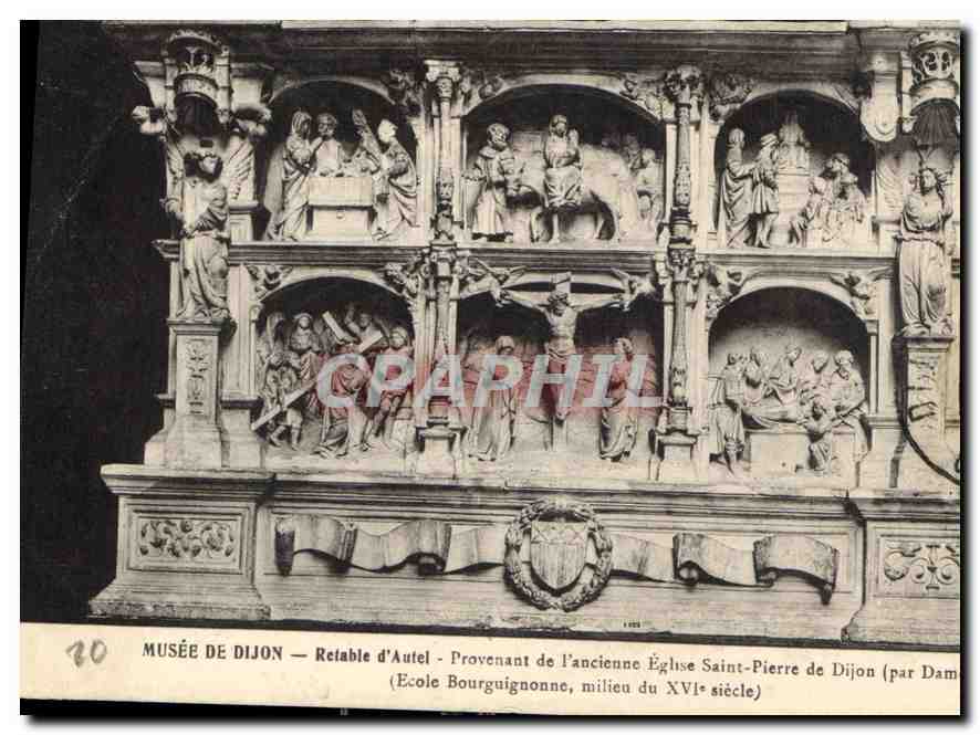 CPA Musee de Dijon Retable d'Autel Provenant de l'ancienne Eglise Saint Pierre de Dijon 