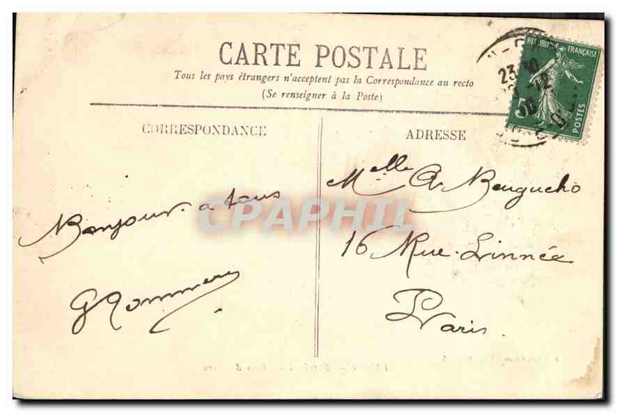 CPA Dijon Entree des Allees du Parc  — Verso