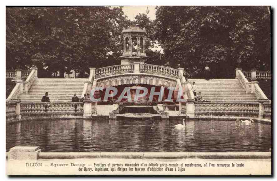 CPA Dijon Square Darcy Escaliers et perrons surmentes 