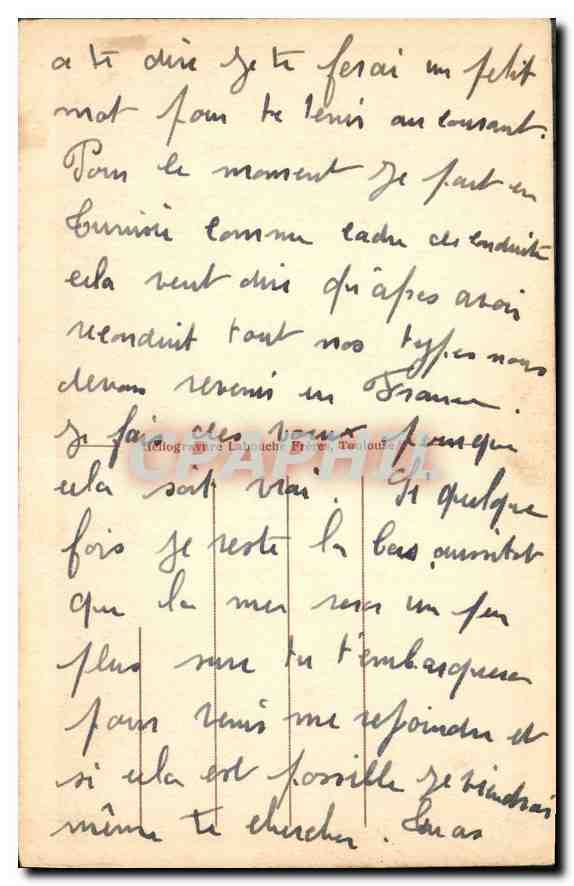 CPA Lourdes Le Fort et la Vallee d'Argeles  — Verso