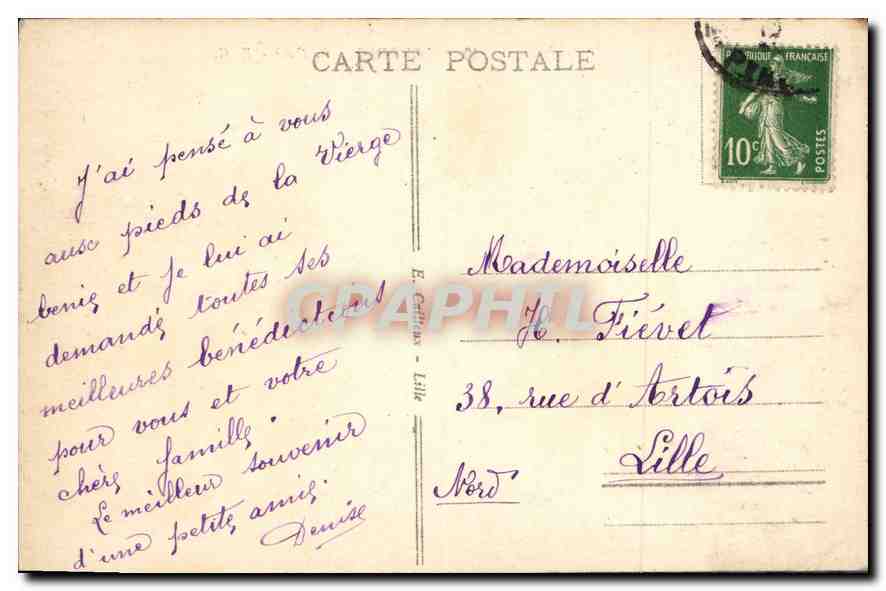 CPA Lourdes Le Gave  — Verso