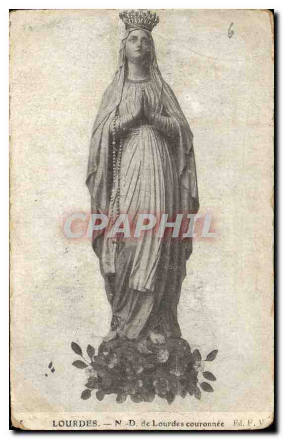CPA Lourdes ND de Lourdes couronnee 