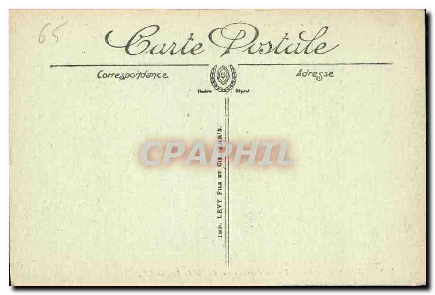 CPA Lourdes La Chaine des Pyrenes vue du Pic de Jer  — Verso