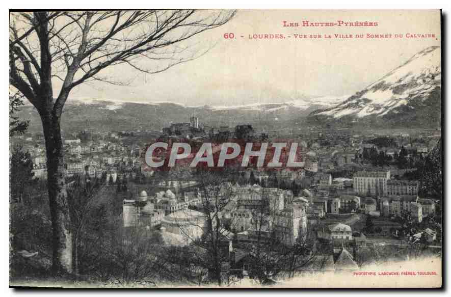 CPA Lourdes Vue sur la Ville du Sommet du Calvaire 
