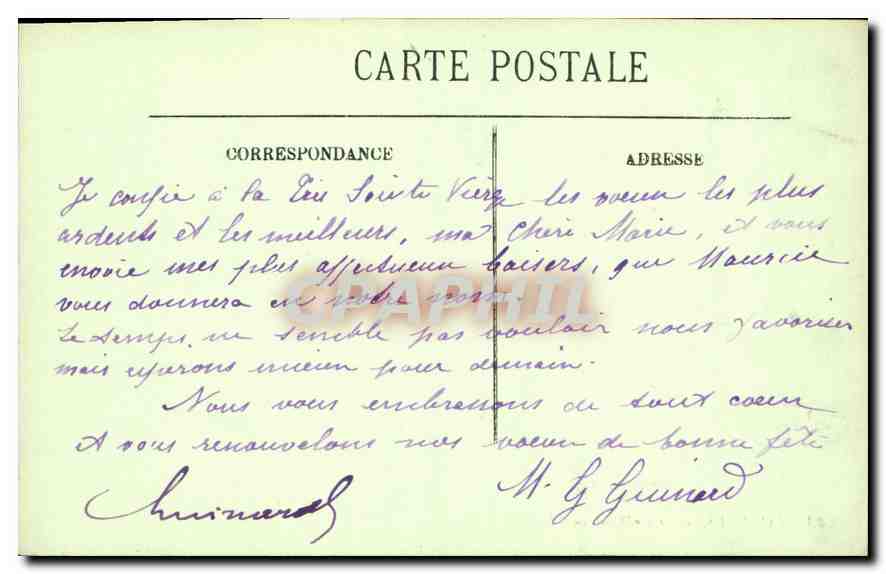 CPA Lourdes Le Chateau  — Rückseite