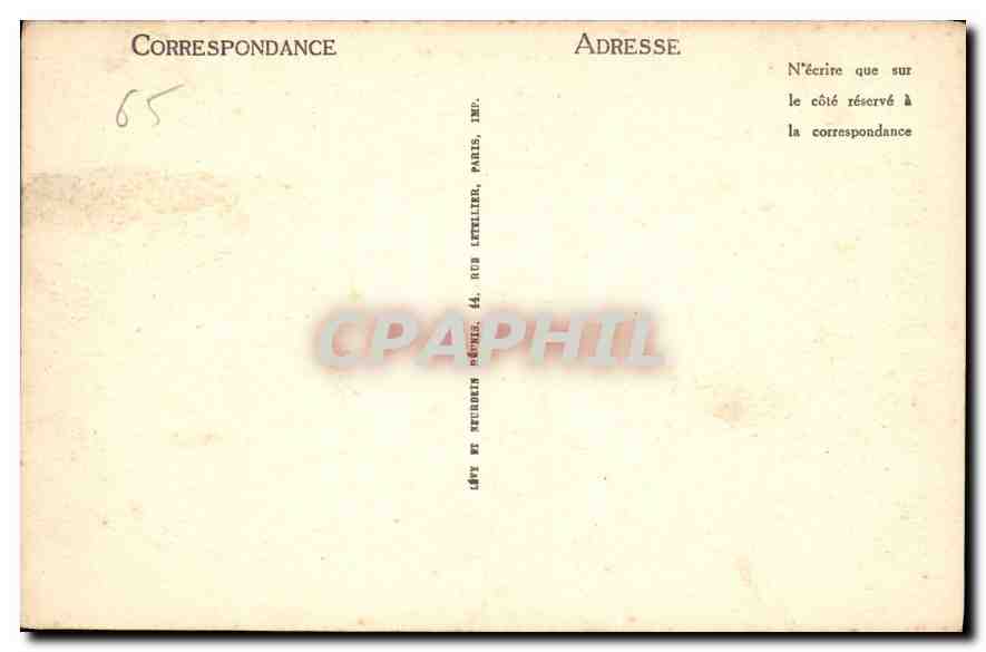 CPA Lourdes L'Esplanade et le Chateau  — Verso