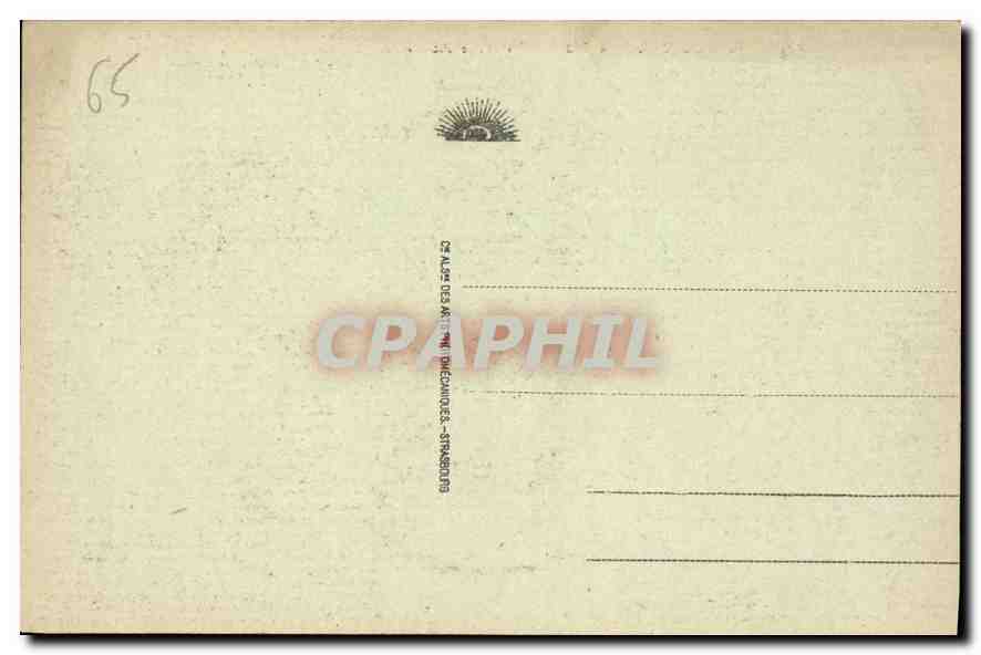 CPA Lourdes Le Chateau Fort et le Pic du Jer  — Verso