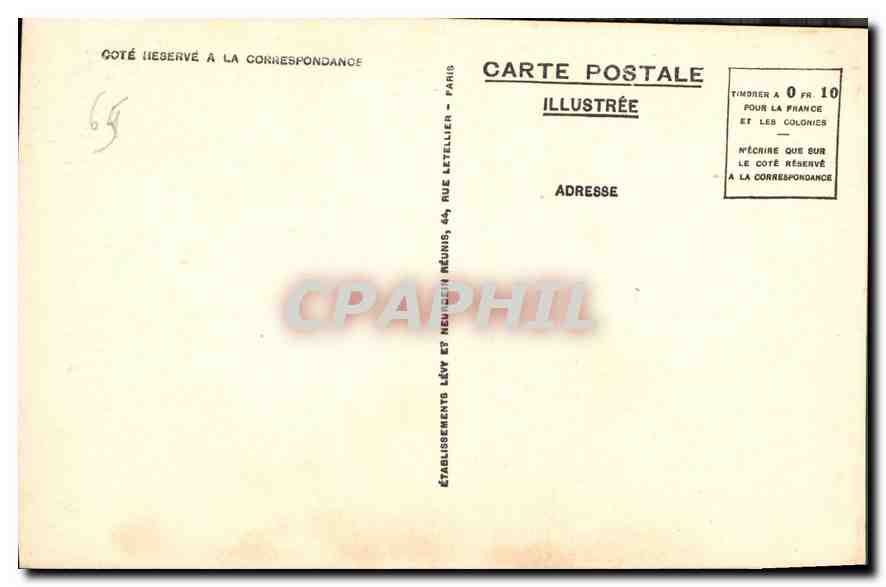 CPA Lourdes Chateau Fort  — Verso