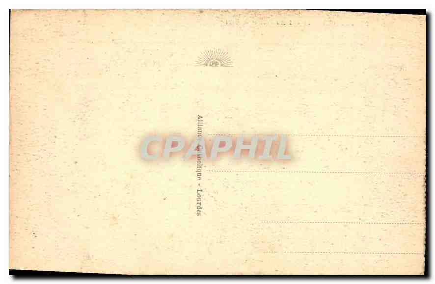 CPA Lourdes Le Chateau Fort et le Gave  — Verso