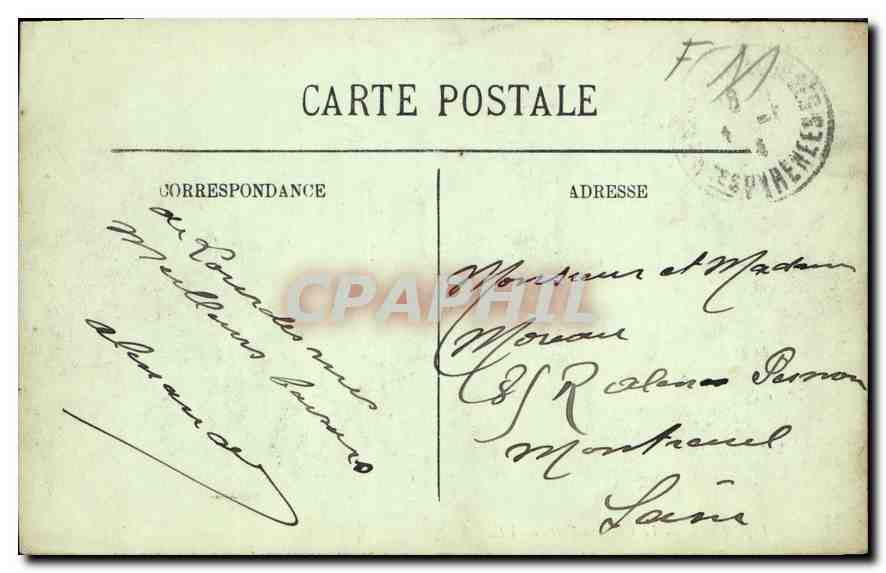 CPA Lourdes Le Chateau Fort  — Verso