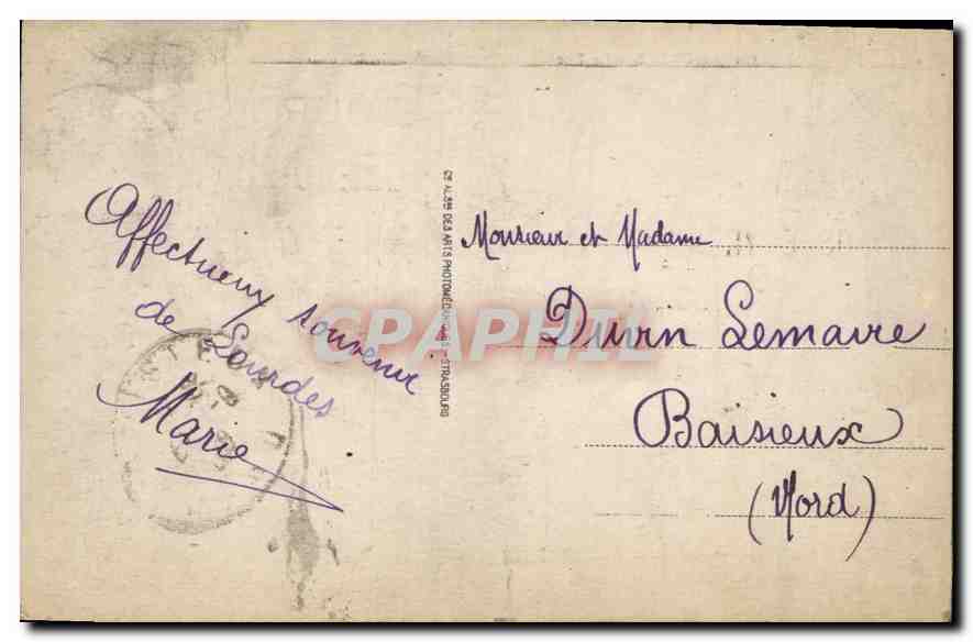 CPA Lourdes Le Lac  — Verso
