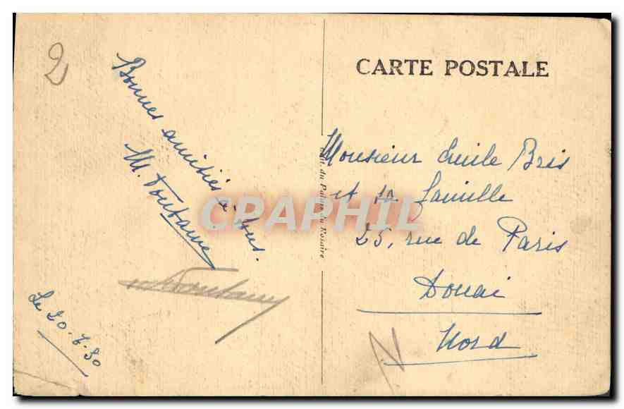 CPA Lourdes Le Chateau Fort  — Verso