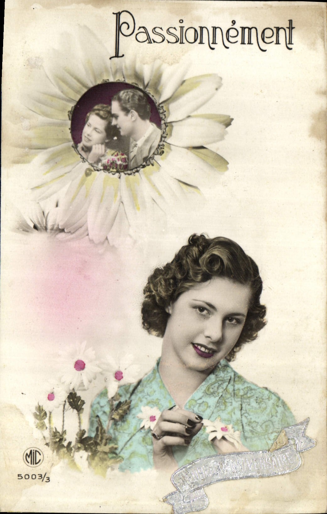 Femme avec fleurs — 'Passionnément' — MIC n°5003/3