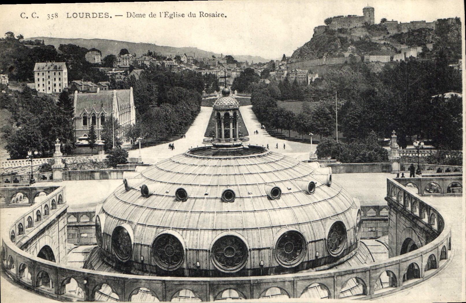 CPA Lourdes Dome de l'Eglise du Rosaire 