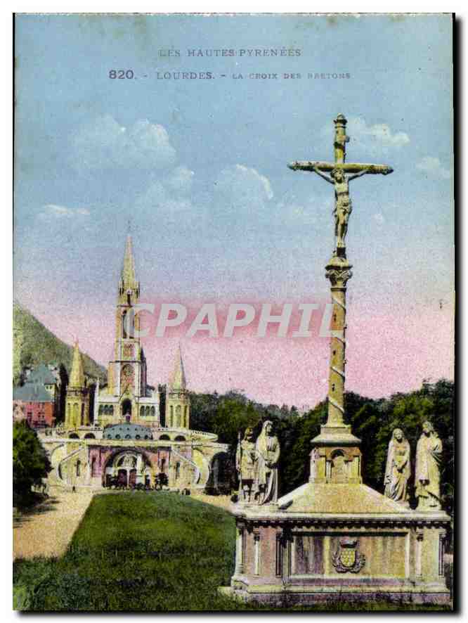 CPA Lourdes La Croix des Bretons 