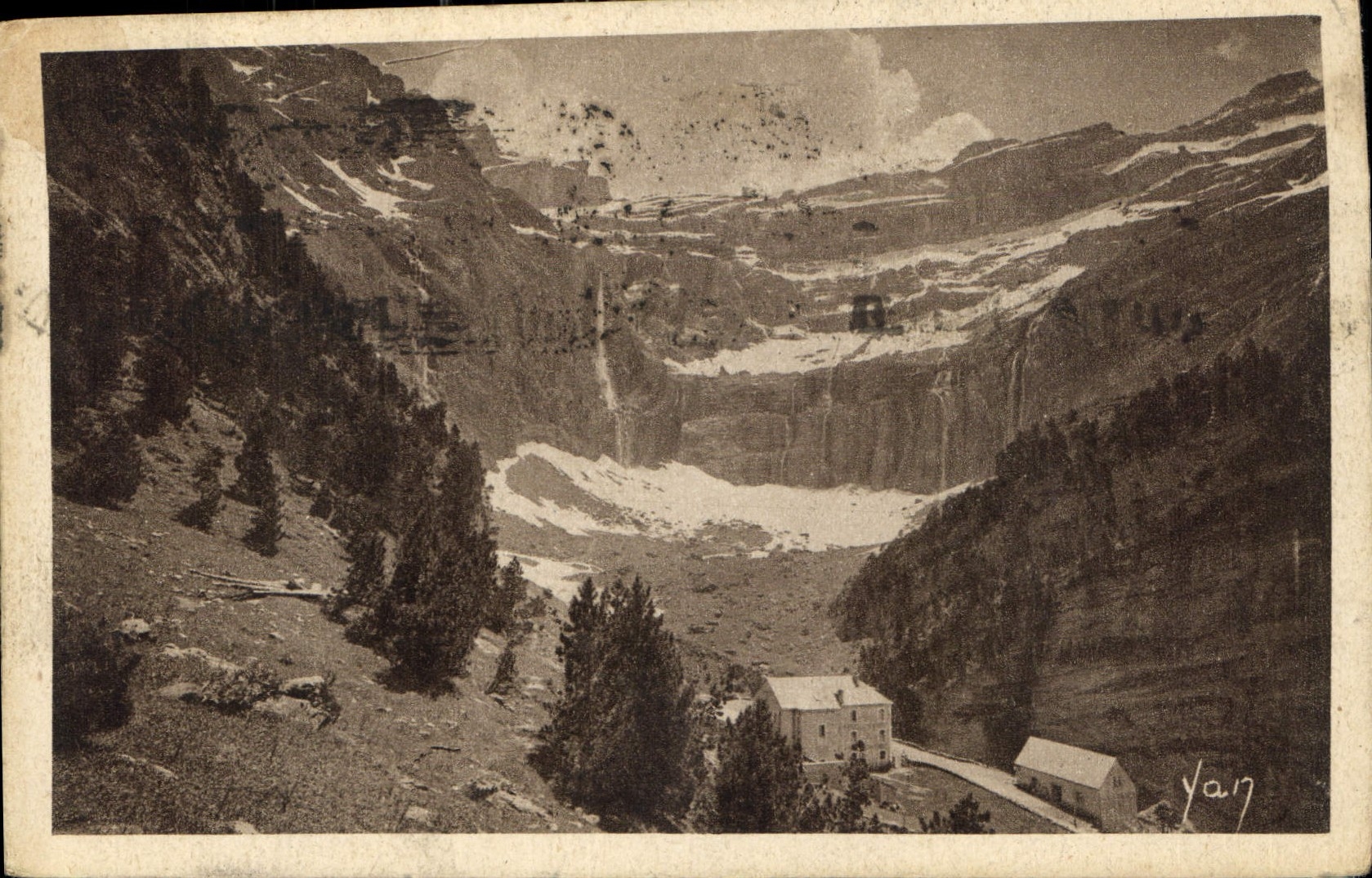 CPA Gavarnie Le Cirque et l'Hotel 