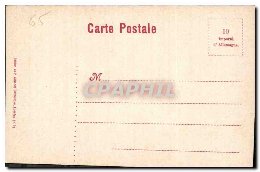 CPA Lourdes La 1re Station du Calvair  — Verso