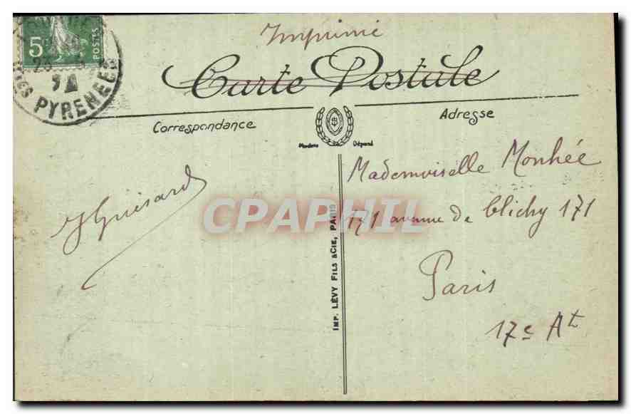 CPA Lourdes La Basilique et le Calvaire Breton  — Verso