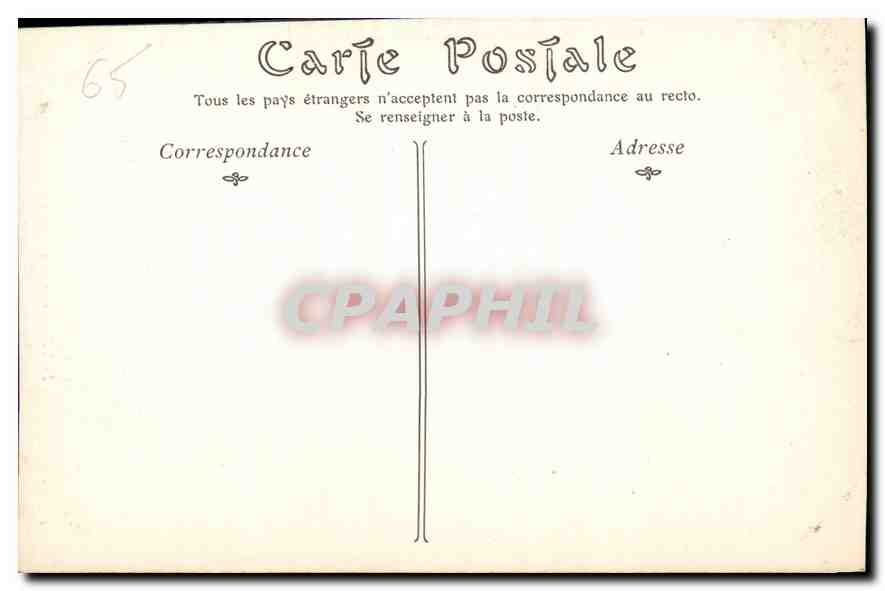 CPA Lourdes La Basilique  — Verso