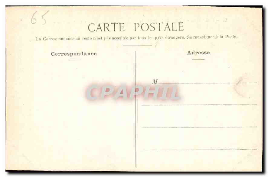 CPA Lourdes Vierge de l'Esplanade  — Verso