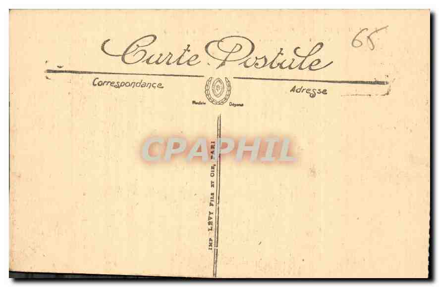 CPA Lourdes La Vallee d'Argeles et les Pyrenees vues du Pic du Jer  — Verso