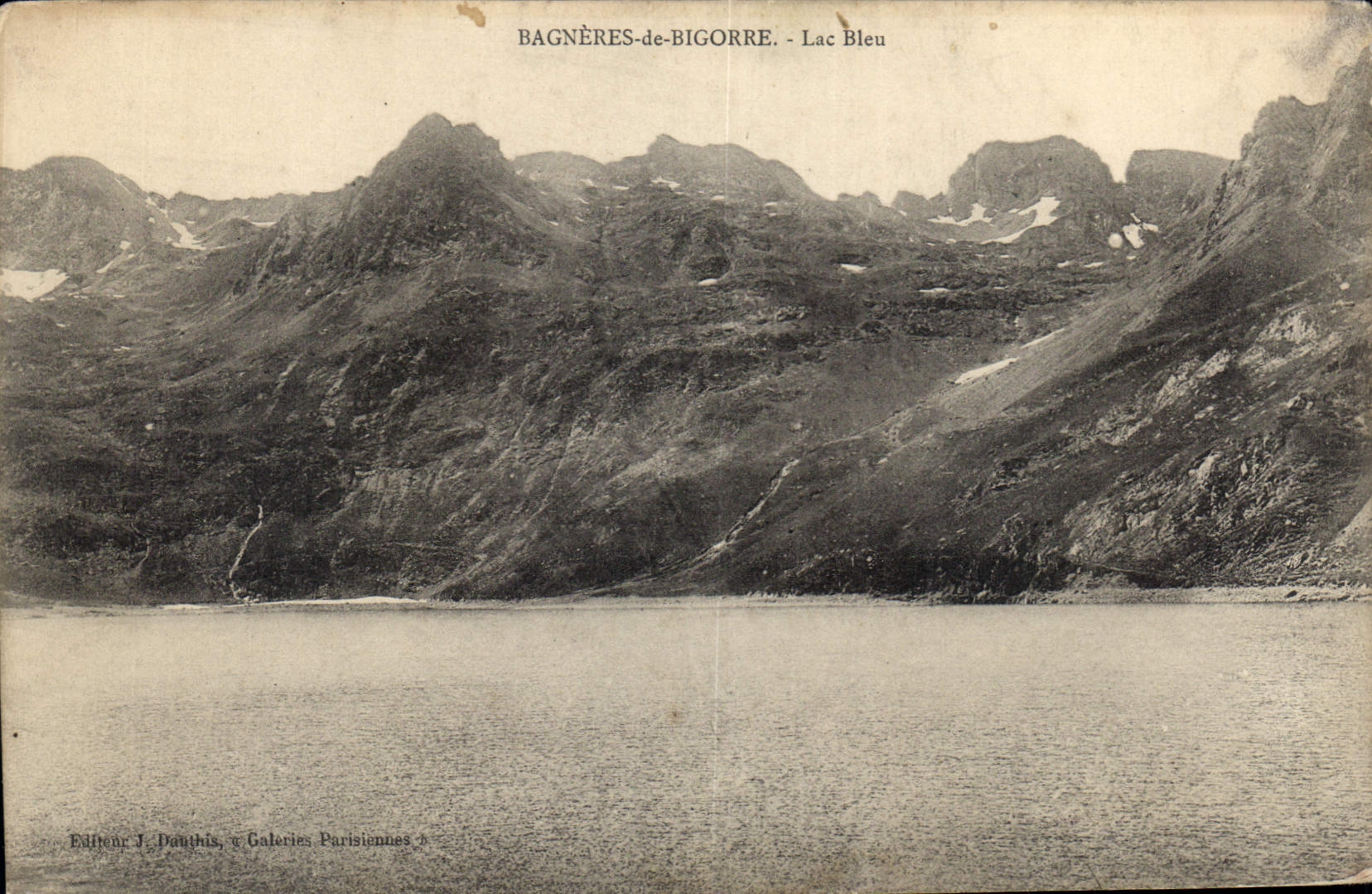 Bagnères-de-Bigorre - Lac Bleu — Editor J. Danthis, Galeries Parisiennes - Anverso