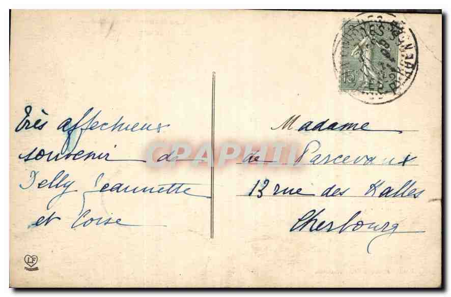 CPA Lourdes La Basilique  — Verso